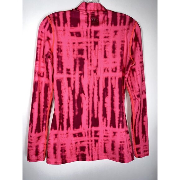 Under Armour Athletic Shirt Women’s Sz Small Fitted Cold Gear Pink Long Sleeve - Picture 6 of 9